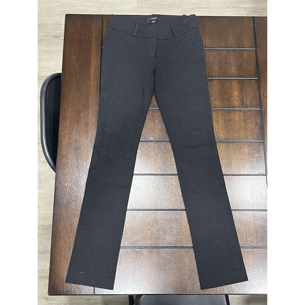 Ann Taylor Ponte Dress Pants Womens 0 Charcoal Gray Stretch Trousers Office Work